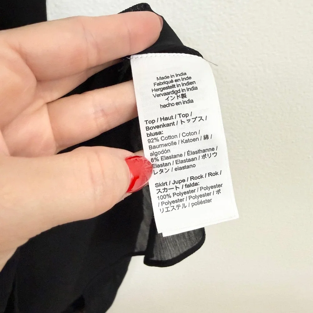 J.Crew Pleated Ballet Midi Dress Black Long Sleeve Fit & Flare Size Small - Picture 3 of 5